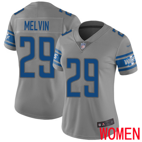 Detroit Lions Limited Gray Women Rashaan Melvin Jersey NFL Football #29 Inverted Legend->youth nfl jersey->Youth Jersey